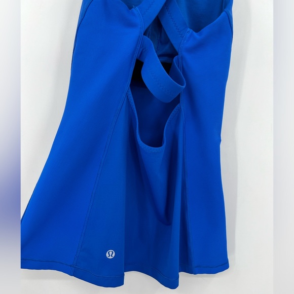 Lululemon Core Kicker Tank Top Baroque Blue Wide Straps Open Back Ribbed Bra 6 - Picture 10 of 16